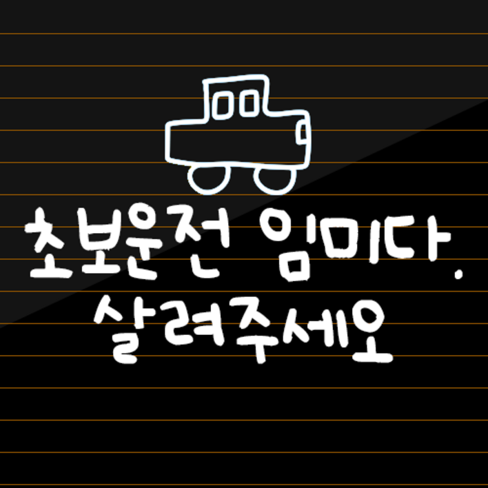초보운전 스티커 귀여운 차량용 왕초보운전 차량 초보, 화이트, 1개 초보운전 스티커 귀여운 차량용 왕초보운전 차량 초보, 화이트, 1개