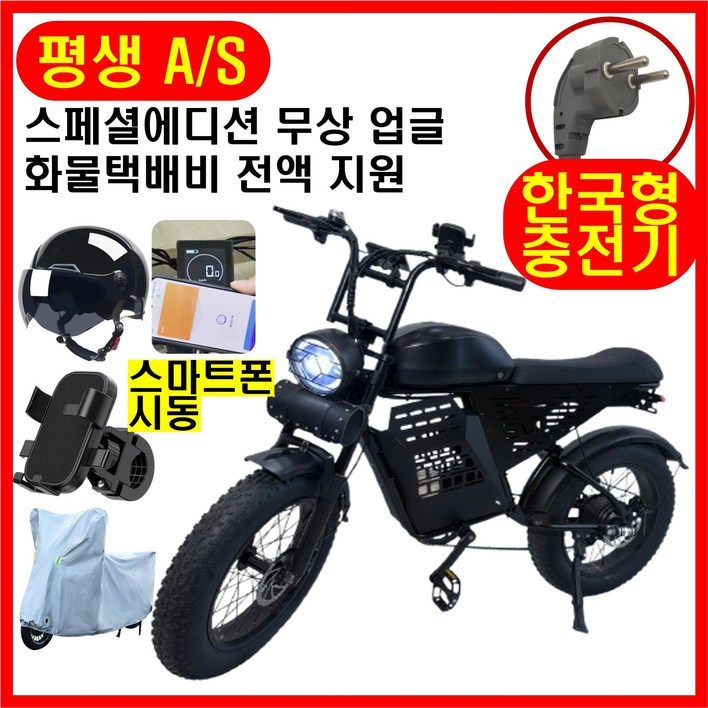 테크앤유 자토바이 RX9 전기자전거 레트로 스페셜에디션, 블랙, 스틸 테크앤유 자토바이 RX9 전기자전거 레트로 스페셜에디션, 블랙, 스틸