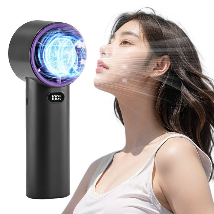CCAGU 휴대용 선풍기 3600mAh 대용량 초강력 1초 급속 냉각 저소음 에어컨 무선 미니 손풍기