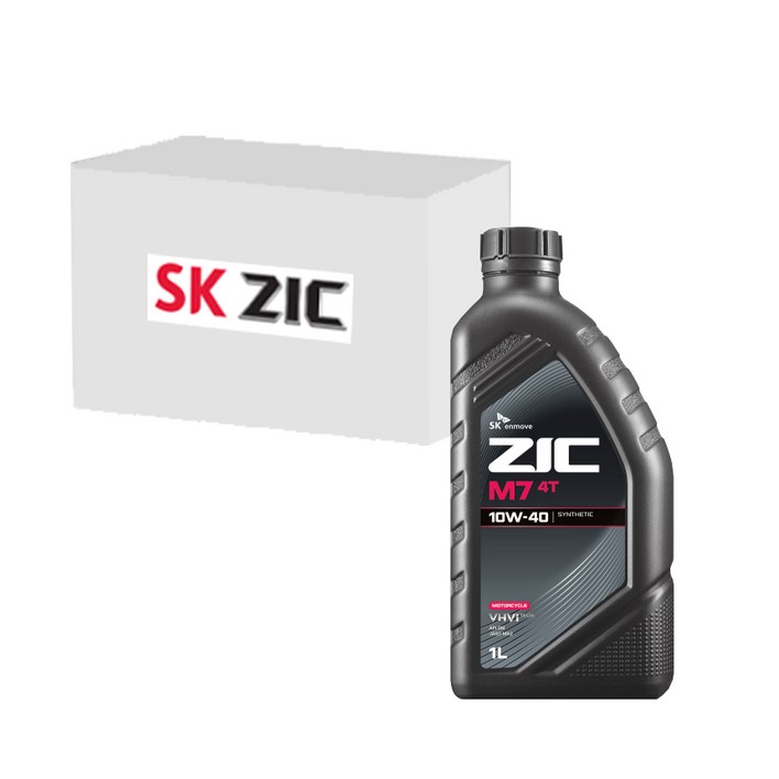 SK엔무브 엔진오일 가솔린 ZIC M7 4T 10W-40 1L 8270623, 1개