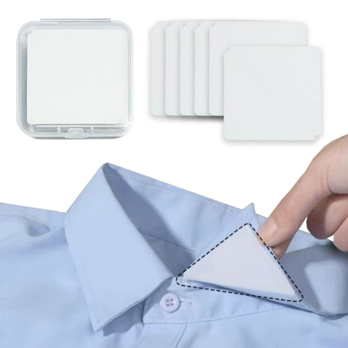 틴다 셔츠 카라 주름 고정 스티커 깃 보강재 구김방지 스타일링 패치