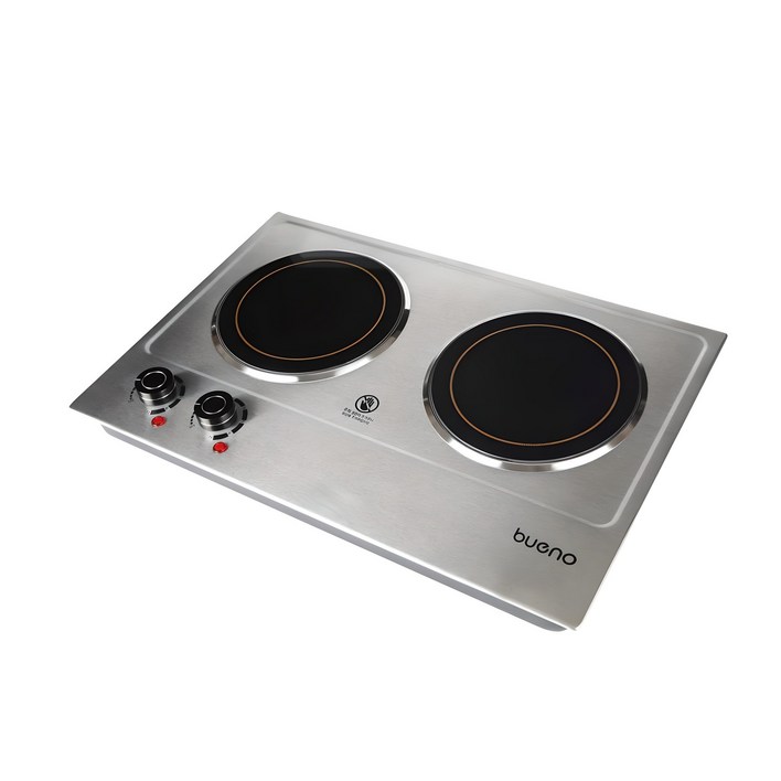 BUENO 세라믹 스테인레스 하일라이트 전기레인지 2구