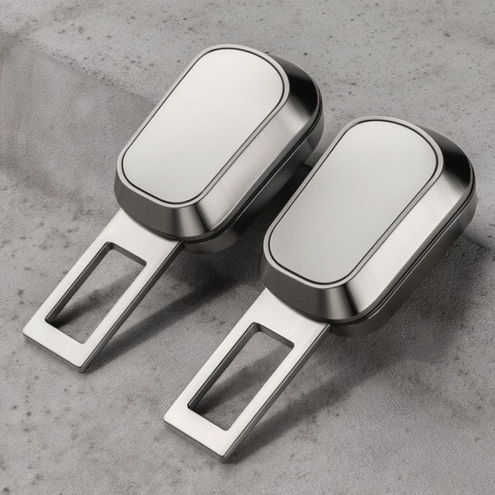 벨시온 프리미엄 차량용버클 전차종호환 안전벨트 연장클립, 2개, 다크 그레이