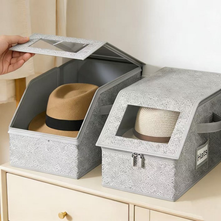 스타업 모자 수납함 먼지차단 접이식 정리 모자 보관함