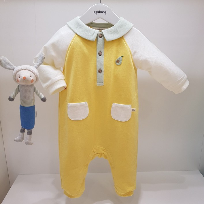 아가방 50 봄 베이비페어 봄에는 역시 옐로우가 이뻐요 유아 우주복 신생아 외출복 부담없는 우주복 요기 유아 외출복으로 바디슈트는 소중해 이뻐 우주복