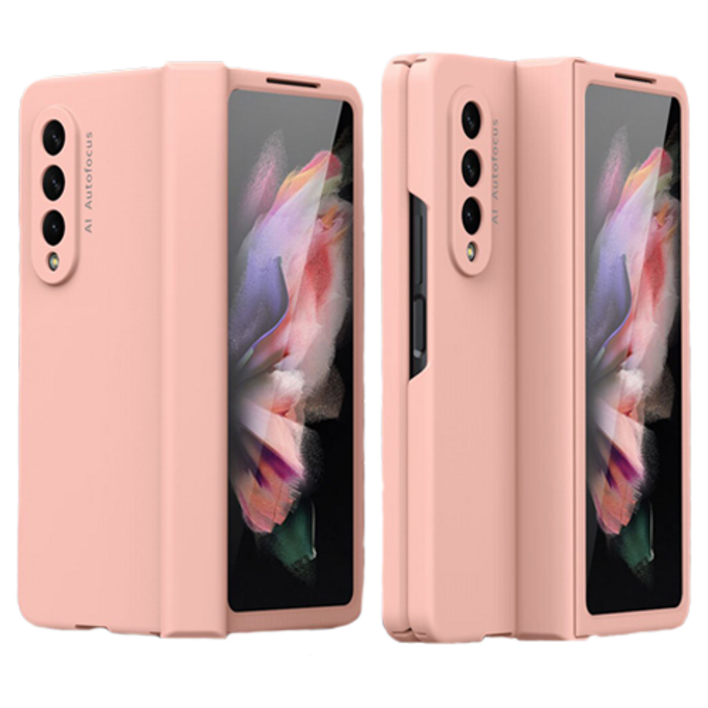 갤럭시 Z폴드3 케이스 흰지 보호 풀 커버 전면 투명 커버액정크리너