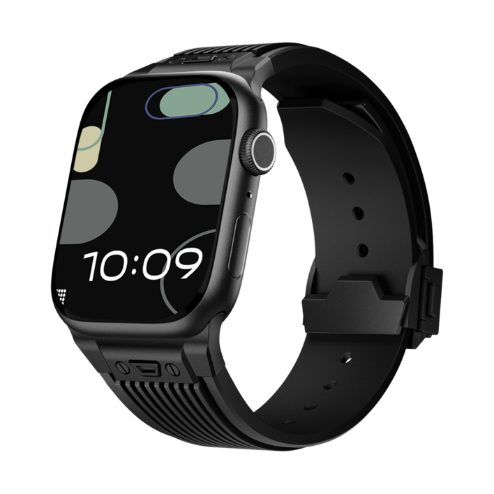 케이스어스 애플워치 호환 엘라스틱 실리콘 디버클 시계줄 스트랩