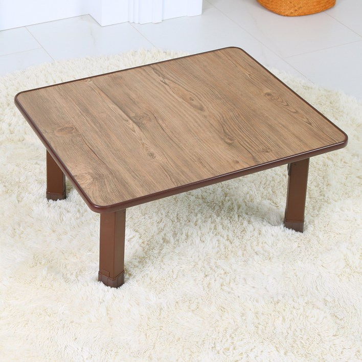 한일테이블 2단 높이조절 가능 접이식 테이블, 다용도 좌식 테이블상, 옹이 호마이카테이블