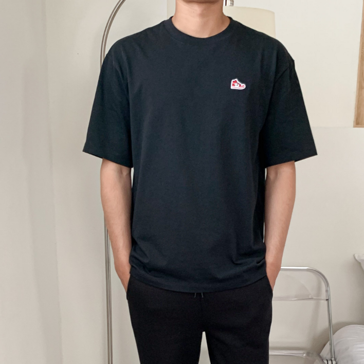 [백화점 정품] 나이키 에어 조던 스니커즈 패치 반팔 티셔츠 남성용 오버핏