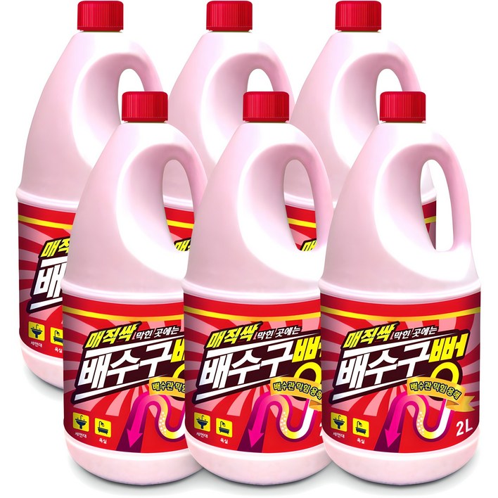 아토세이프 매직싹 배수구뻥, 2L, 6개 아토세이프 매직싹 배수구뻥, 2L, 6개