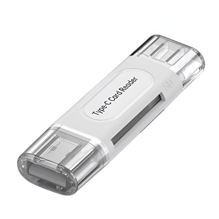 홈앤스테이 USB3.0 C타입 초고속 SD카드리더기, 화이트
