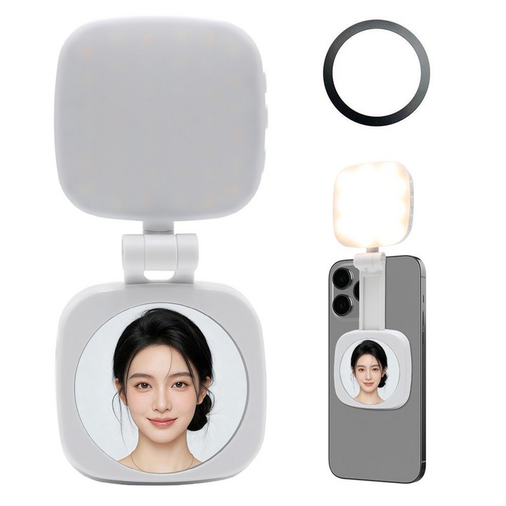 AURRA 휴대폰 자석형 조명 셀카 방송 촬영조명 충전식 LED 링라이트