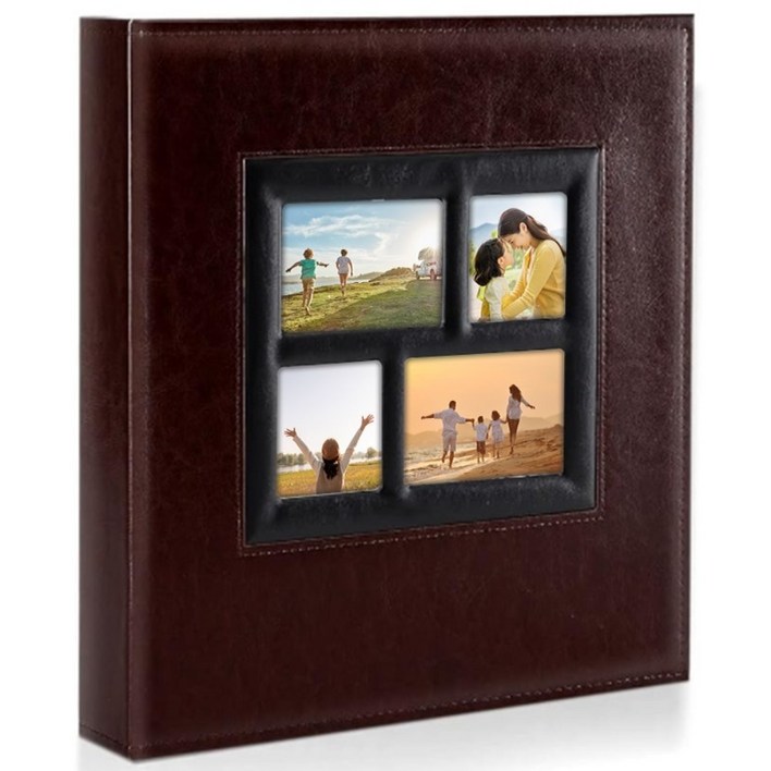 꿈꾸던라이프 가죽 앨범 사진첩, 브라운4X6  1000장, 100매