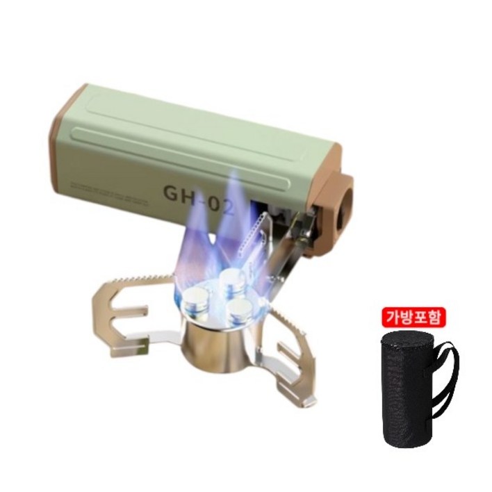 Yono 캠핑 버너 스토브 가스버너 휴대용 가방포함 접이식 고화력 가스렌지 캠핑용 미니버너, 1개, GH02