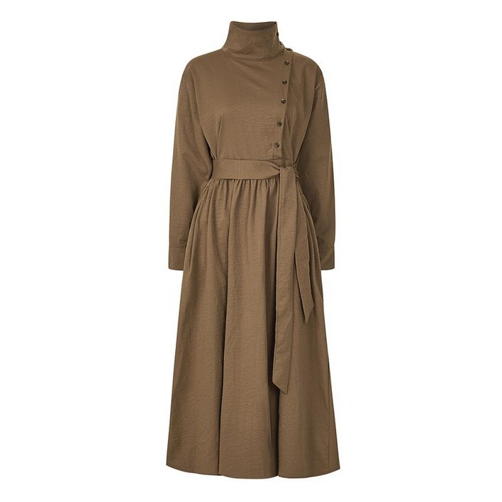 포커스 투웨이 넥 언발 버튼 원피스 VF5F1OP3071