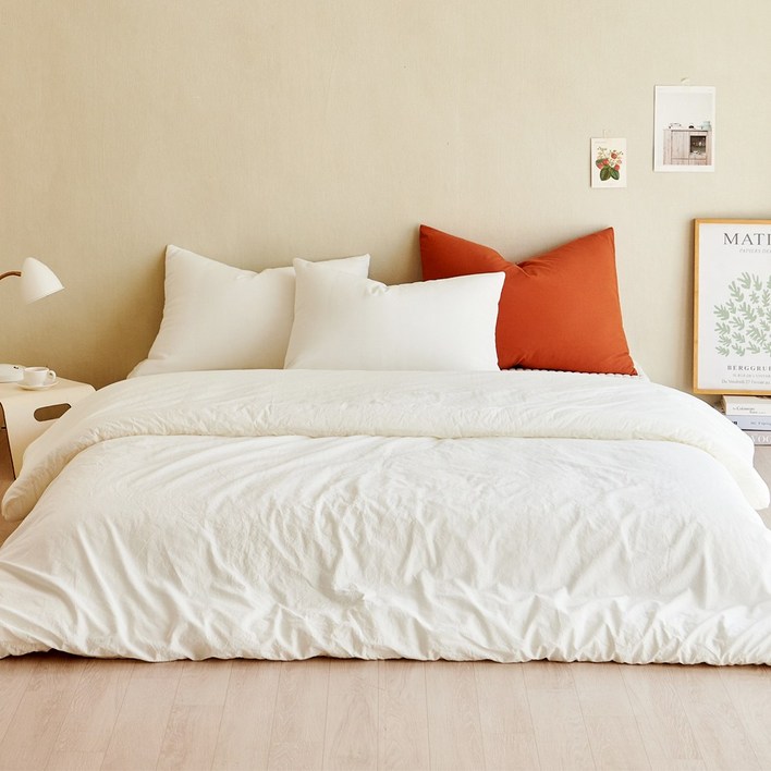 히히 HeeHee 순면 30수 광목 차렵이불 크림화이트