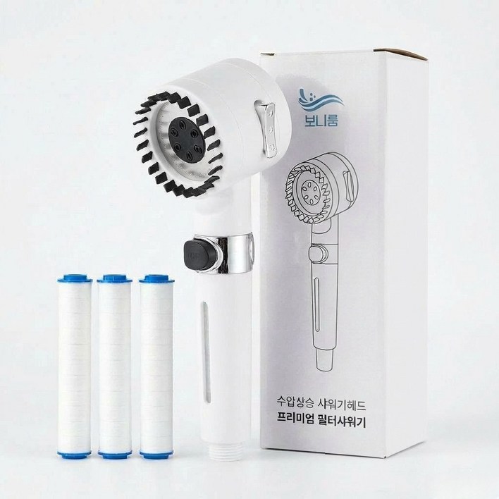 보니룸 프리미엄 고압 수압상승 필터 샤워기 헤드