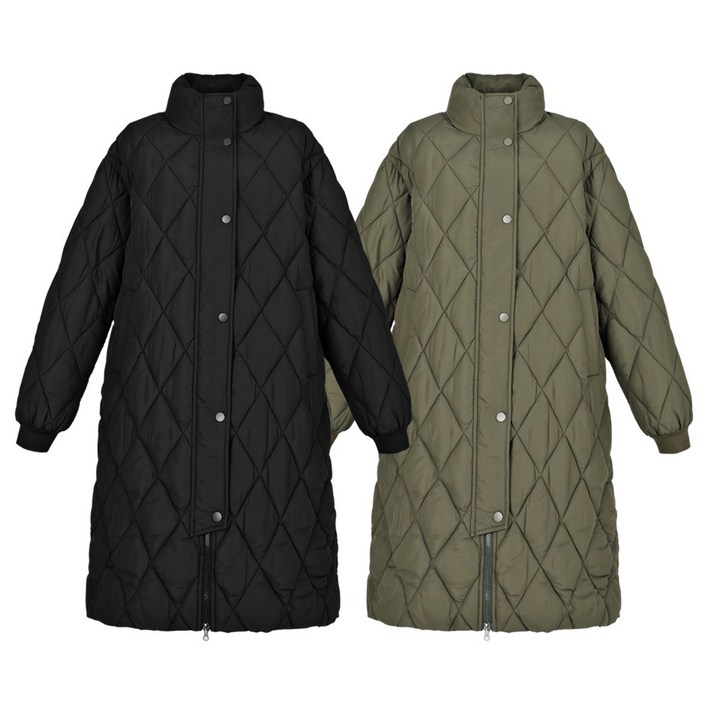 몬스터캐나다 여성 오버핏 롱누빔 집업패딩  넉넉한 충전재 빅사이즈 체형보정