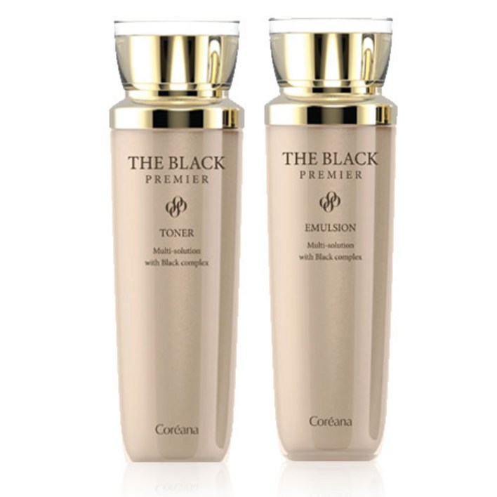 코리아나 더블랙 프리미어 토너 140ml에멀션 140ml, 1세트
