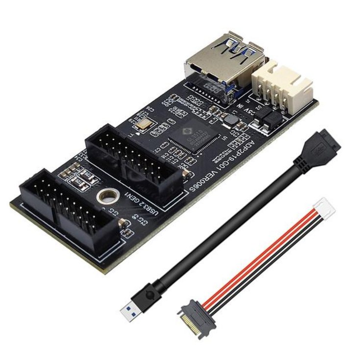 19 헤더 노트북USB허브 핀 듀얼 마더보드 분배기 USB 3 0 허브 어댑터 커넥터