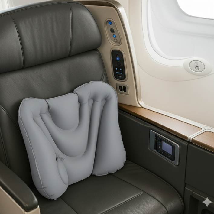 토브몰 휴대용 여행용 에어 펌프 허리쿠션