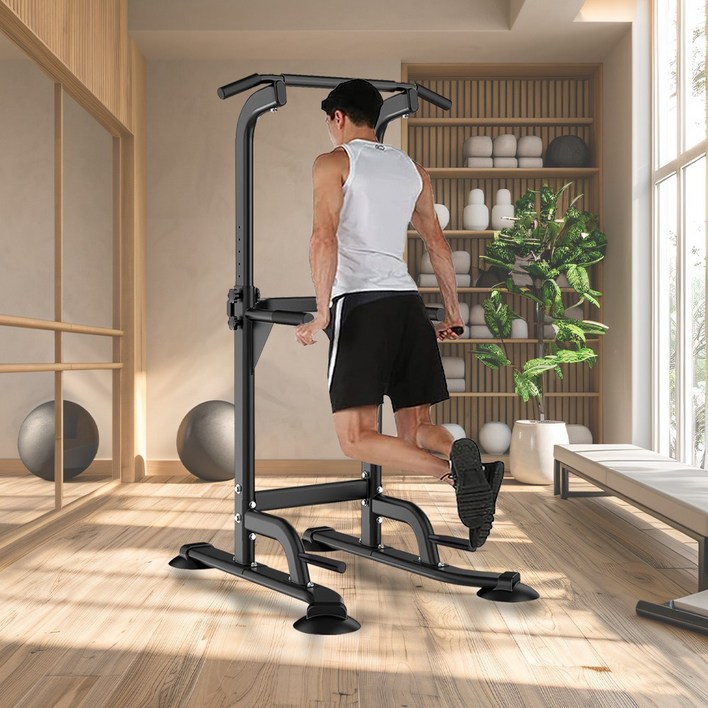가정용 다용도 철봉 운동기구 업그레이드 등받이 강화 기구, 블랙