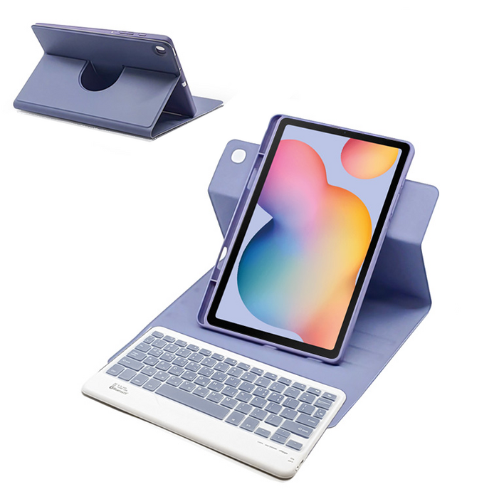 갤럭시탭 S9 FE 플러스 S9 플러스 12.4인치 공용 룬드 회전 블루투스 키보드 북커버 케이스, 룬드회전키보드케이스아보카도