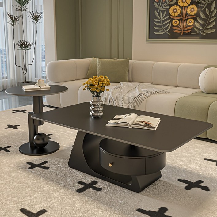 라몬트 북유럽 거실 테이블 소파 사이드 좌식 탁자 쇼파 티 커피 세라믹 낮은 수납 식탁