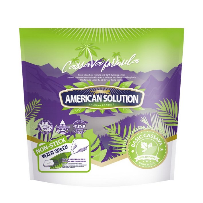 아메리칸솔루션 카사바 고양이모래 베이직 카사바 3팩