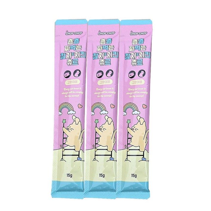춉춉 짜먹는 참치치킨 츄르 고양이스틱 15g X 120개입, 120개, 15g, 참치치킨