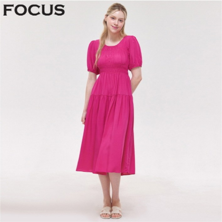 포커스 셔링 스모킹 플레어 원피스VFI5M1OP3191