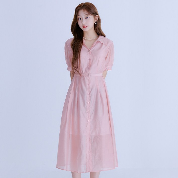 로엠 오픈카라 셔츠형 원피스(2colors)_RMOWE37RT8 울산점 뉴코아