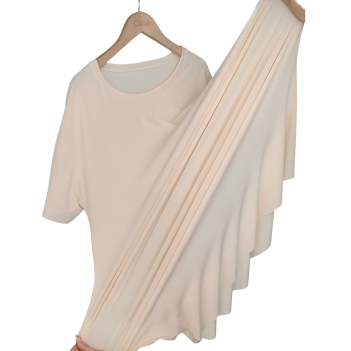 일함리테일 더위탈출 찰랑이는 시원함, 아이스 쿨링 플리츠 반팔 원피스 홈웨어 잠옷