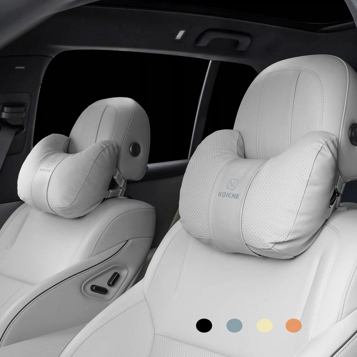 코이체 차량용 크로와상 목쿠션 소프트 가죽 목베개