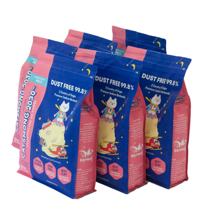 오늘애펫 캣츠몽 2030 가는입자 벤토나이트 고양이모래 6.35kg 3개 세트, 3개, 6.35kg