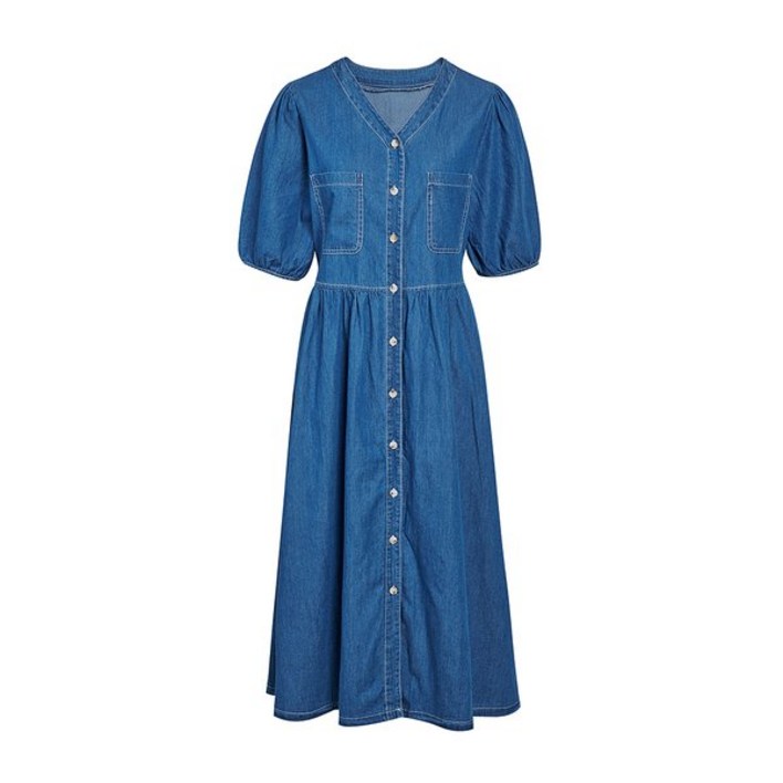 [백화점 정품] JJ지고트 원피스 썸머 데님 플레어 롱 GR5N8OP611