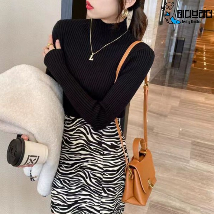 11특가 여성 베이직 반목폴라 반폴라티 레이어드 긴팔 티셔츠