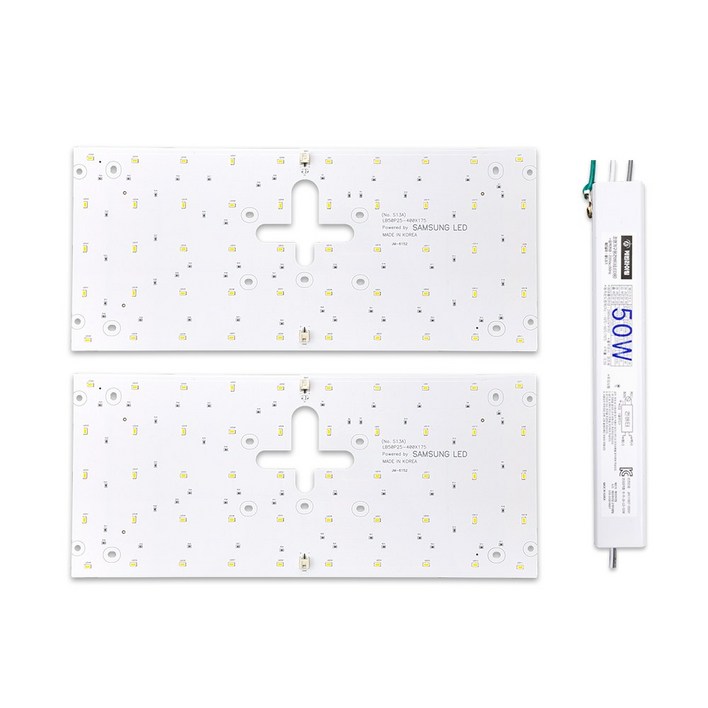 케빈라이팅 국산 삼성칩 조명 거실등 리폼 LED 모듈 사각방등 50W 400x175mm2장