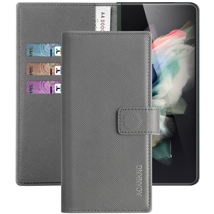 아칸크 삼성 갤럭시 z폴드5 5G 지갑형 가죽 카드수납 다이어리 휴대폰리 케이스 galaxy z fold 5 Leather wallet case 적용
