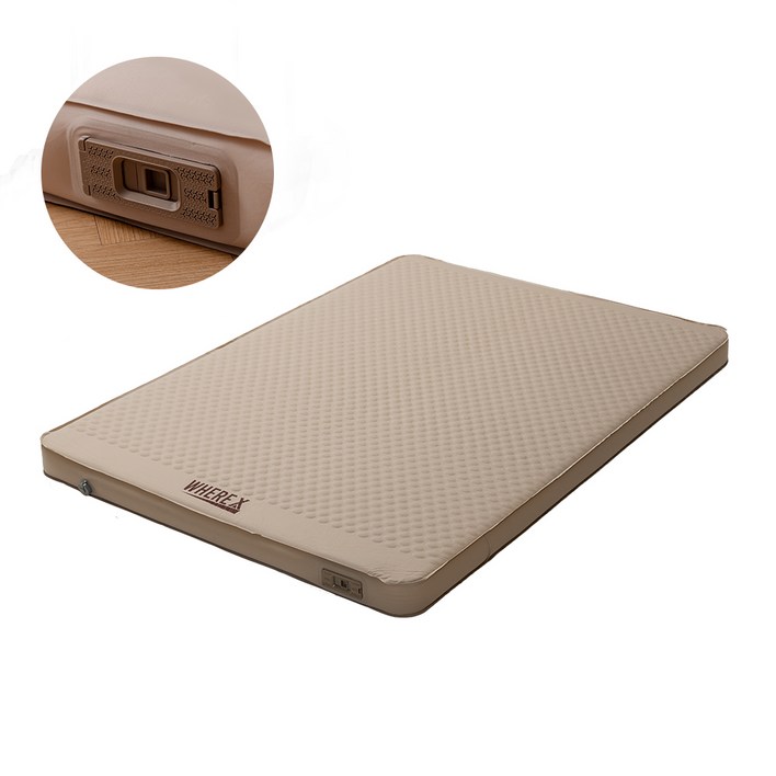 웨어엑스 에어컴팩트 자충매트 10cm, 베이지