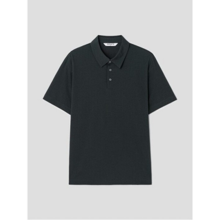 [로가디스(삼성물산)] [로가디스] 코튼 혼방 스퀘어조직 반팔 칼라넥 티셔츠 - 그린 (RY5442P70M)