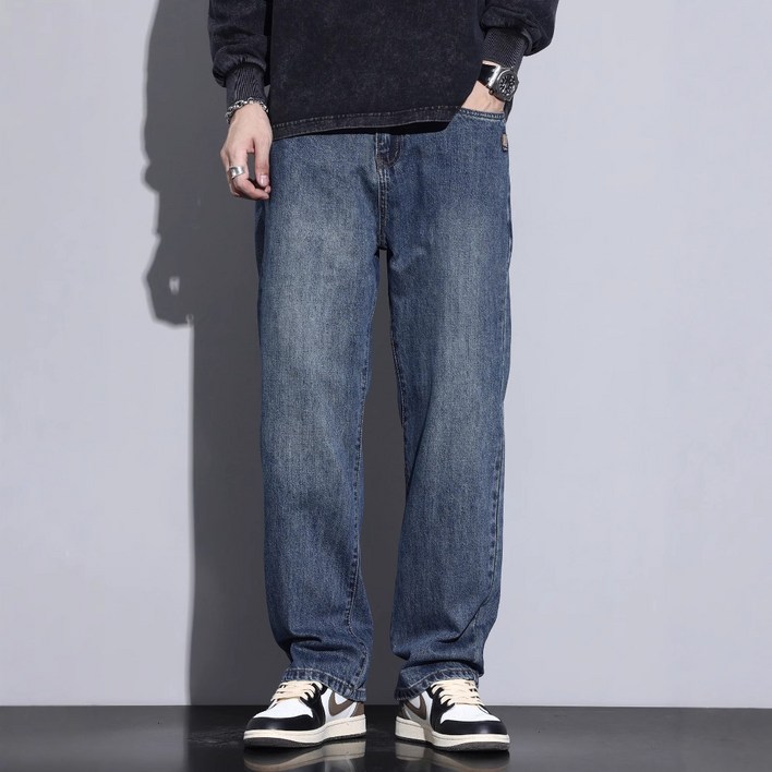 SELEAD 남자 일자 청바지 베이직 스판 데님 팬츠 세미와이드청바지 가을청바지남성 겨울 남성의류바지