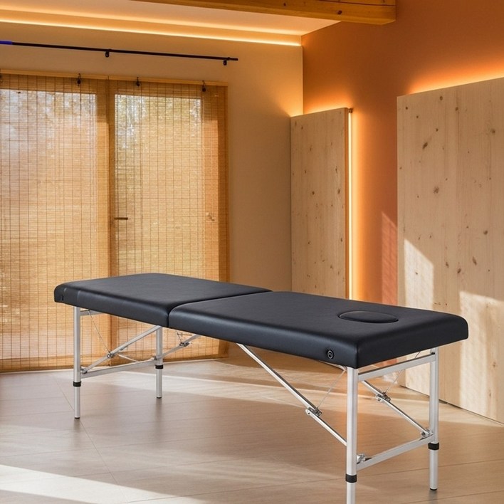 접이식 휴대용 마사지베드 알루미늄 다리 받침대 베개포함 기본형베드
