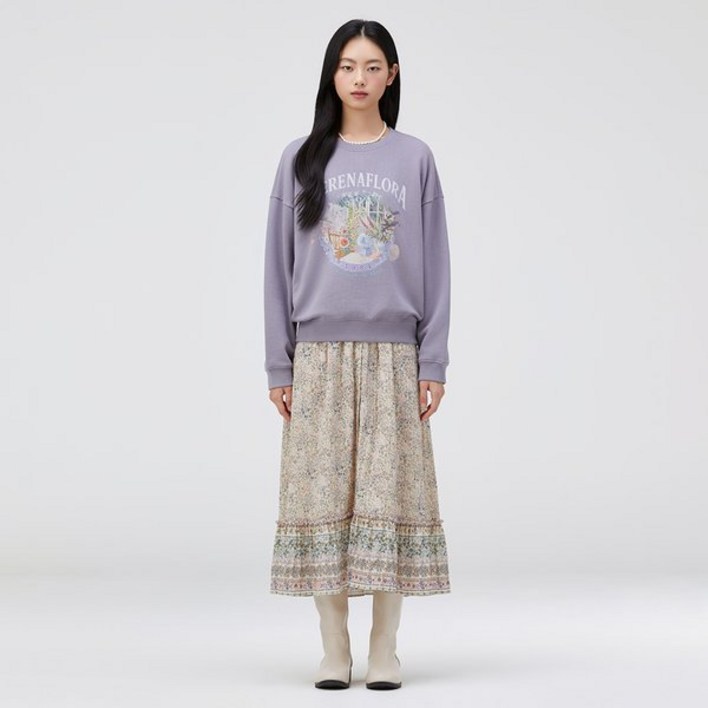 써스데이아일랜드 러블리 무드 스웻셔츠 T262MST132W IQC180 DTW257