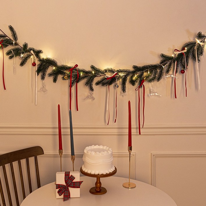 파티몬 크리스마스 가랜드 벽트리 롱리스