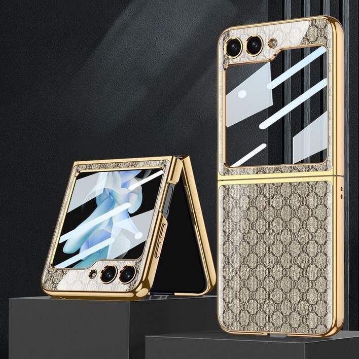 럭스폰 갤럭시 플립 강화유리 명품 FLIP 전용 케이스