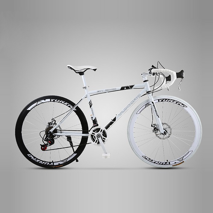 에키레 고성능 로드자전거 로드바이크 MTB자전거 사이클 싸이클자전거 중급로드바이크 입문용, 1개, 170cm, 블랙 앤 화이트 26인치