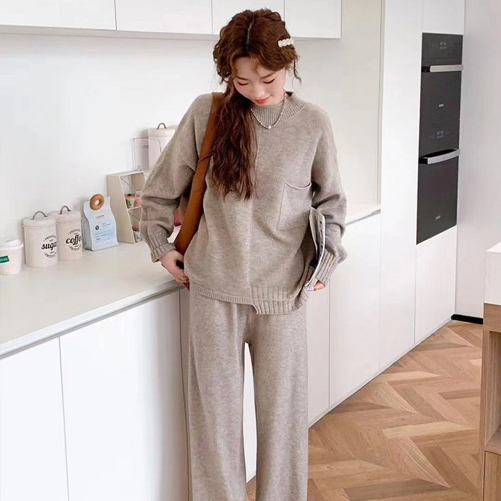 KDNC 여성용 니트와이드팬츠세트 상하의세트