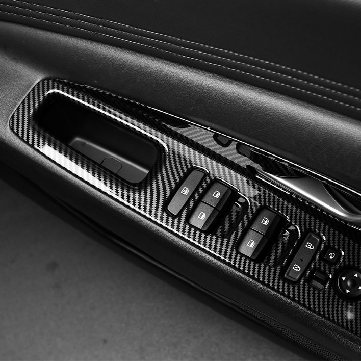 카스타 호환 아반떼 CN7 N 튜닝 용품 윈도우 스위치 커버 레드 블루 카본 몰딩