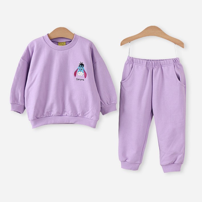 디즈니 아동 남아 여아 등원룩 푸우와친구들 자수 상하복